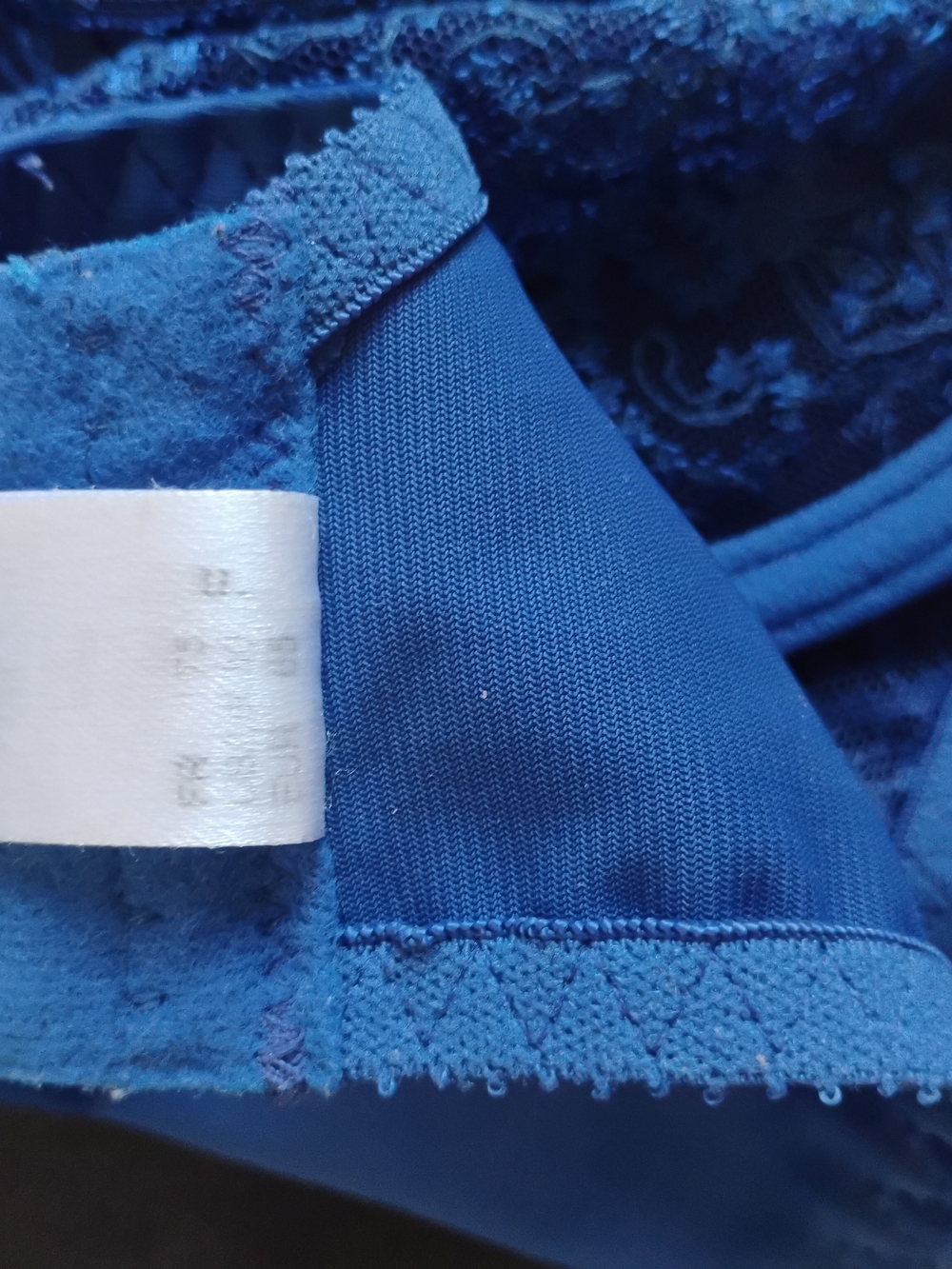 EMPREINTE Blue Lace Underwire Bra with Feminine Floral Lace - Picture 8 of 11